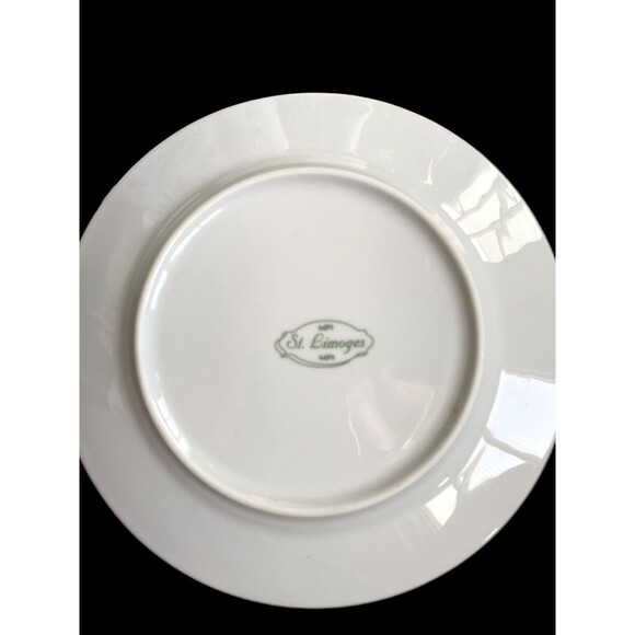 Fruit Plates St. Limoges 7.5” Fruit Pattern, 4 dessert bread Signed Fiorilli - Picture 11 of 14